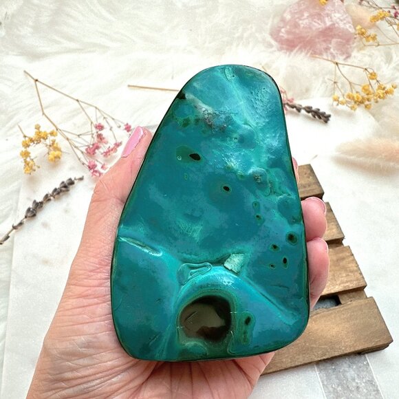 Malachite with Chrysocolla Free Form - Picture 5 of 7